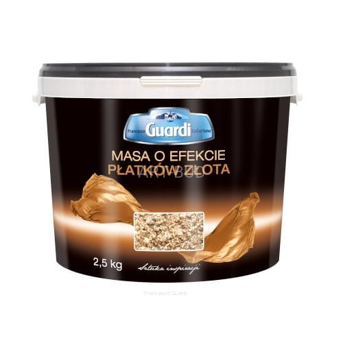 Masa dekoracyjna  do ścian o efekcie płatków złota Guardi Lakma 2,5kg