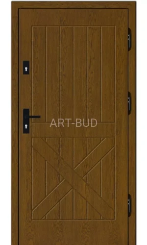 Drzwi zewnętrzne drewniane Z93 płycinowe Dallas