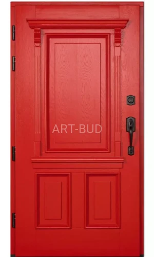 Drzwi zewnętrzne drewniane ramiakowe D140 z listewką ozdobną Dallas