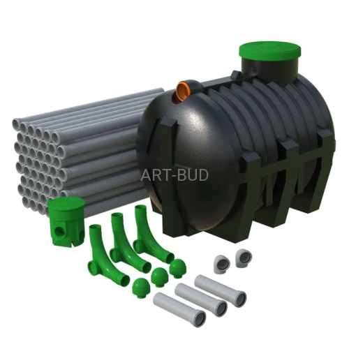 Oczyszczalnia drenażowa OG-3.0 3000L z drenażem 60mb Marseplast dla 4-6 osób