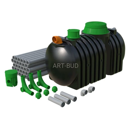 Oczyszczalnia 3000 l dwukomorowa drenażowa dla 6 osób WATER3 3.0  Marseplast