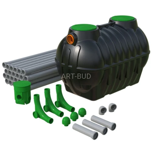 Oczyszczalnia ścieków 2500 l dla 4-5 osób przydomowa drenażowa BOLT-2,5  Marseplast 