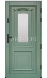 Drzwi zewnętrzne drewniane ramiakowe z listewką premium C6 Dallas