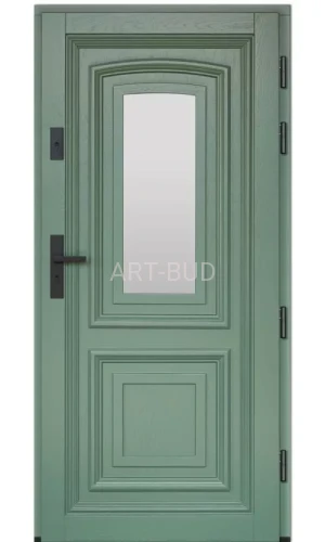 Drzwi zewnętrzne drewniane ramiakowe z listewką premium C6 Dallas