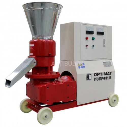 Przemysłowa peleciarka granulator paszy peletu PP360PRO PLUS z obudową 350kg/h Ø229 mm Optimat