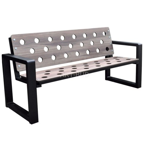 Ławka ogrodowa miejska  HPL 125-150-175 cm Grande