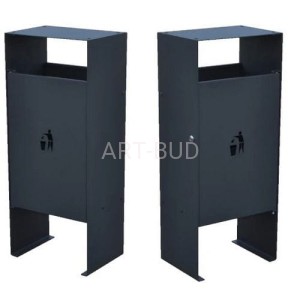 Kosz na śmieci stalowy z zadaszeniem 50 l 