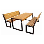 Meble ogrodowe zestaw parkowy tarasowy na plac zabaw stół dwie ławki Loft XL ZO