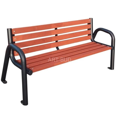 Ławka stalowo drewniana z oparciem 180 cm Alicja