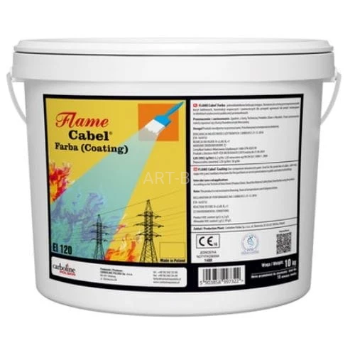 Farba ogniochronna do zabezpieczenia wiązek kabli i koryt kablowych Cabel Farba 10 kg