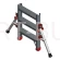 Drabina przystawna z szerokimi stopniami i stabilizatorem  S10/S14Sella Faraone