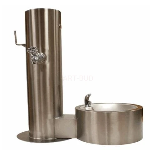 Stacja mycia psów wraz z poidełkiem satynowa