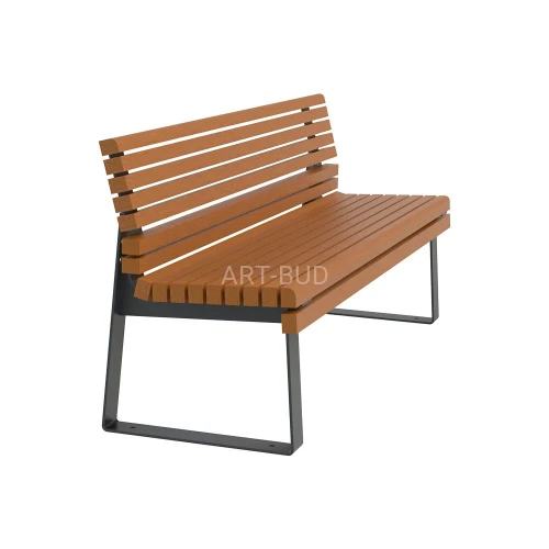 Ławka parkowa z oparciem stalowa 150 lub 180 cm  Skamu