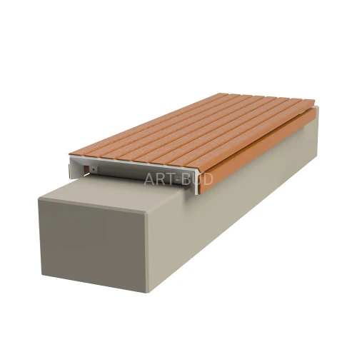 Ławka betonowo drewniana bez oparcia Porto 1402