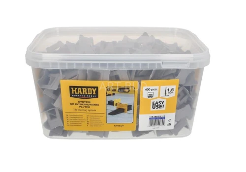 System poziomowania płytek klipsy 1,5 mm  400 szt Kaem Hardy