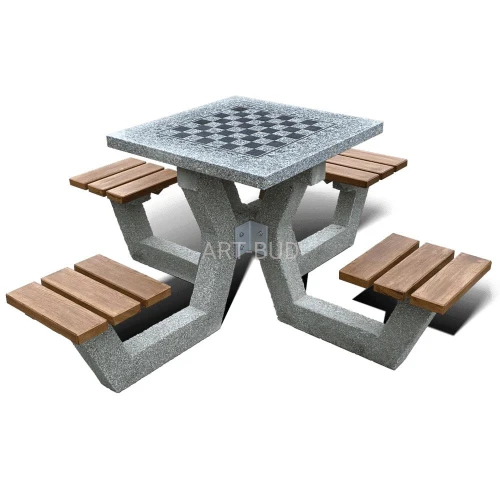 Stół do gry w szachy betonowy