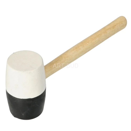 Młotek gumowy biało-czarny 75 mm 710 g 4640 Faster Tools