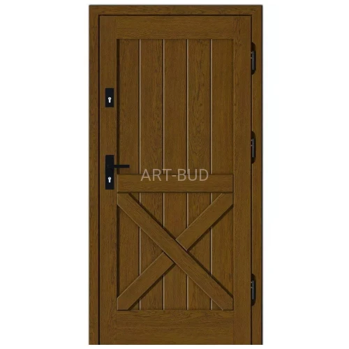 Drzwi zewnętrzne drewniane ramiakowe gr. 75-100 mm D126 Dallas 