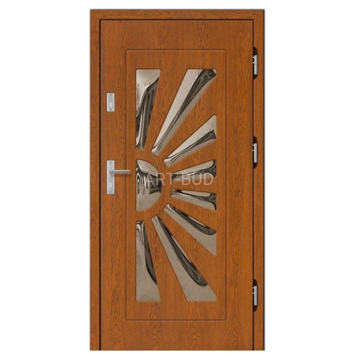 Drewniane drzwi zewnętrzne gr. 75 - 100 mm  współcz.  u-0.80/0.49 Dallas Z 53 