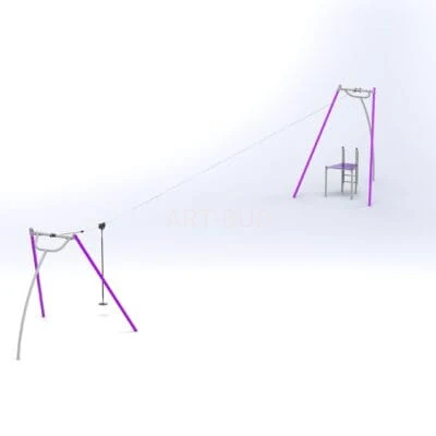 Zjazd linowy na plac zabaw 