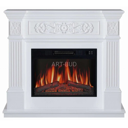 Kominek z obudową elektryczny Toscana biały