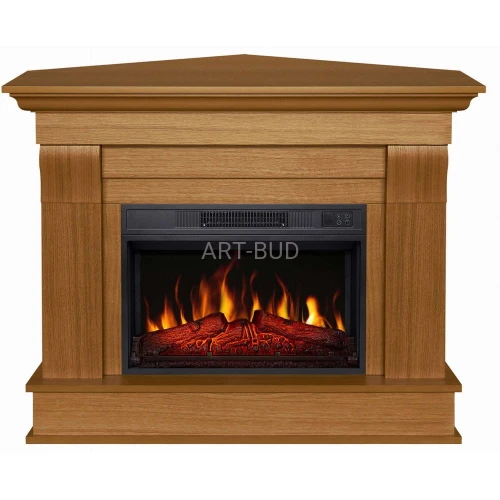 Elektryczny kominek z obudową 2 w 1 Albion AF23S jasny dąb