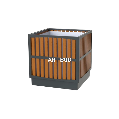 Donica drewniano stalowa 100 x 100 x 100 cm RIGER