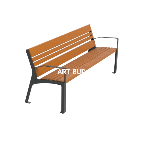 Ławka parkowa drewniano stalowa z oparciem 150-180 cm SENTRA II  