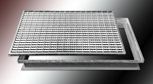 Wycieraczka metalowa do wbudowania ruszt ząbkowany 