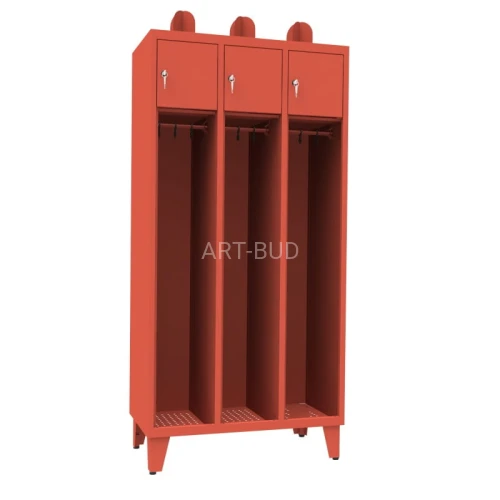 Szafa ubraniowa strażacka potrójna STRN300/3