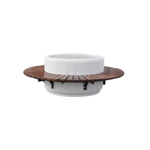 Ławka betonowa okrągła z donicą ławodonica średnica 225 cm