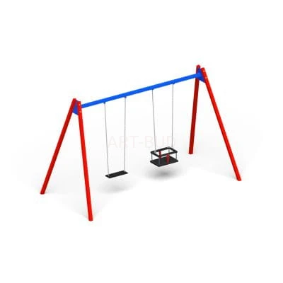 Huśtawka podwójna metalowa certyfikowana huśtawka plac zabaw