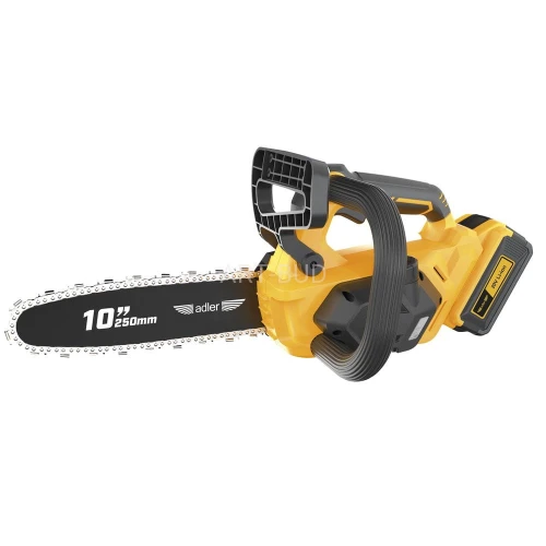 Akumulatorowa piła łańcuchowa 10" w zestawie z ładowarką i akumulatorem AKU- 6200P/20V-4Ah Adler