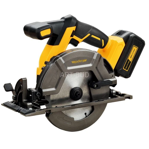 Akumulatorowa piła tarczowa 165mm w zestawie z akumulatorem i ładowarką AKU-5000P/20V-4Ah Adler