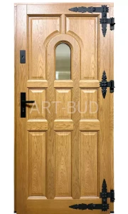 Drzwi zewnętrzne drewniane DWZ40 ramiakowe Dallas