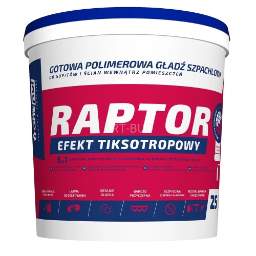 Gotowa gładź polimerowa Raptor tiksotropowa Franspol