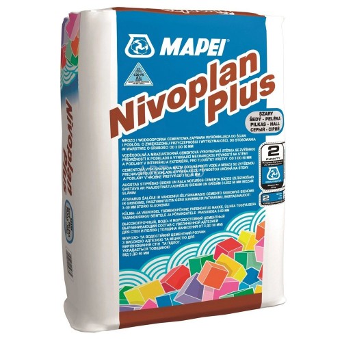 Cementowa zaprawa wyrównująca do ścian i podłóg Nivoplan Plus 25 kg Mapei