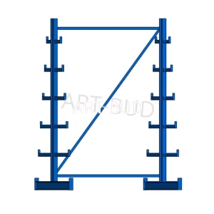 Spawany regał wspornikowy  choinkowy dwustronny 2000x1350x1180mm