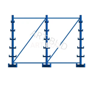 Spawany regał wspornikowy  choinkowy dwustronny 2000x2700x1180mm