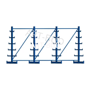 Spawany regał wspornikowy  choinkowy dwustronny 2000x4050x1180mm