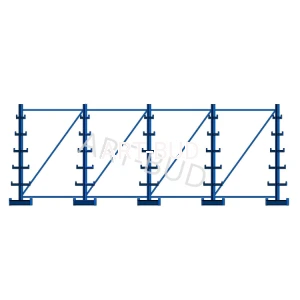 Spawany regał wspornikowy  choinkowy dwustronny 2000x5400x1180mm