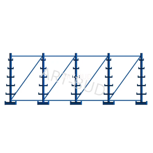 Spawany regał wspornikowy  choinkowy dwustronny 2000x5400x1180mm