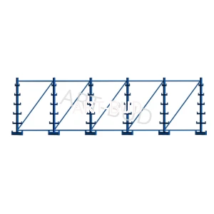 Spawany regał wspornikowy  choinkowy dwustronny 2000x6750x1180mm (1)