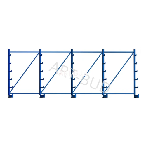 Spawany regał wspornikowy  choinkowy jednostronny 2000x5400x635mm  