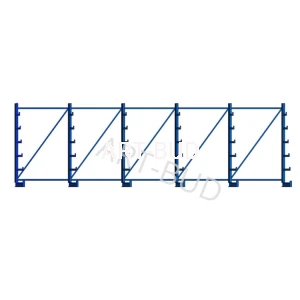 Spawany regał wspornikowy  choinkowy jednostronny 2000x6750x635mm 