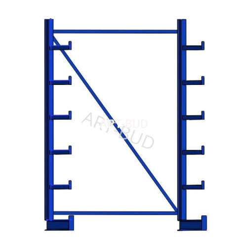 Spawany regał wspornikowy  równoramienny jednostronny 2000x1350x635mm