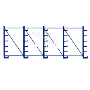 Spawany regał wspornikowy  równoramienny jednostronny 2000x5400x635mm 