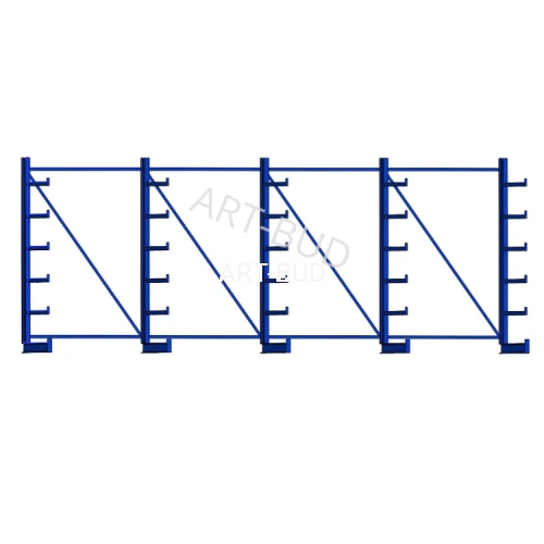 Spawany regał wspornikowy  równoramienny jednostronny 2000x5400x635mm 