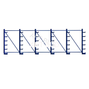 Spawany regał wspornikowy  równoramienny jednostronny 2000x6750x635mm 