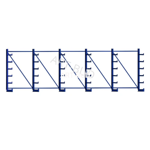 Spawany regał wspornikowy  równoramienny jednostronny 2000x6750x635mm 